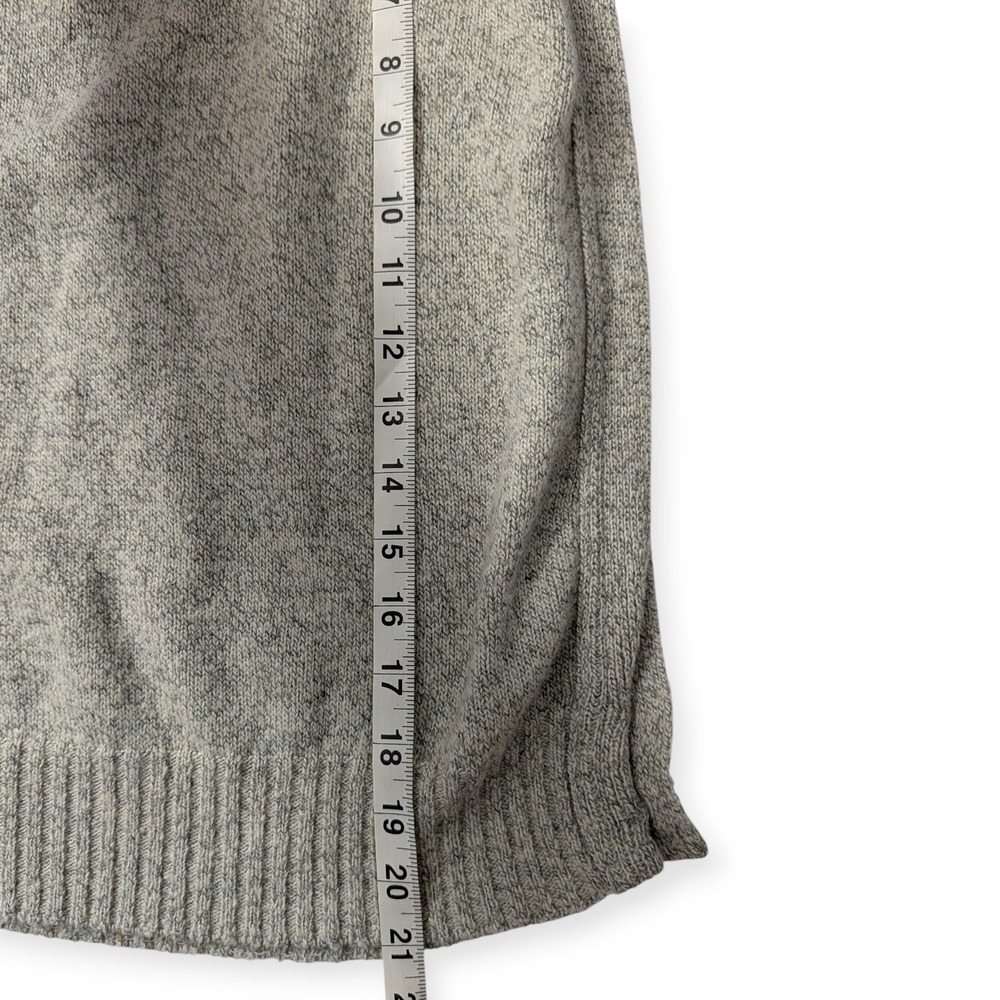 Womens Heather Grey Marl Knit Crewneck Sweater‎ Vest Side Buttons Sleeveless Top - Picture 9 of 9